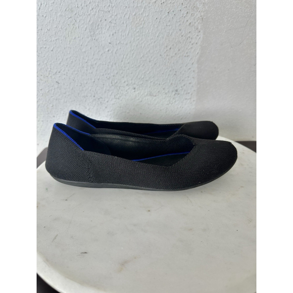 Rothy’s The Flat Round Toe Women’s 7.5 Slip On Ballet Shoe Black Comfort Classic - Picture 6 of 10